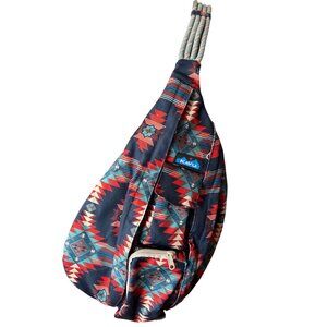 Kavu Rope Sling Bag Southwestern Geometric Print Cross Body Backpack Outdoor